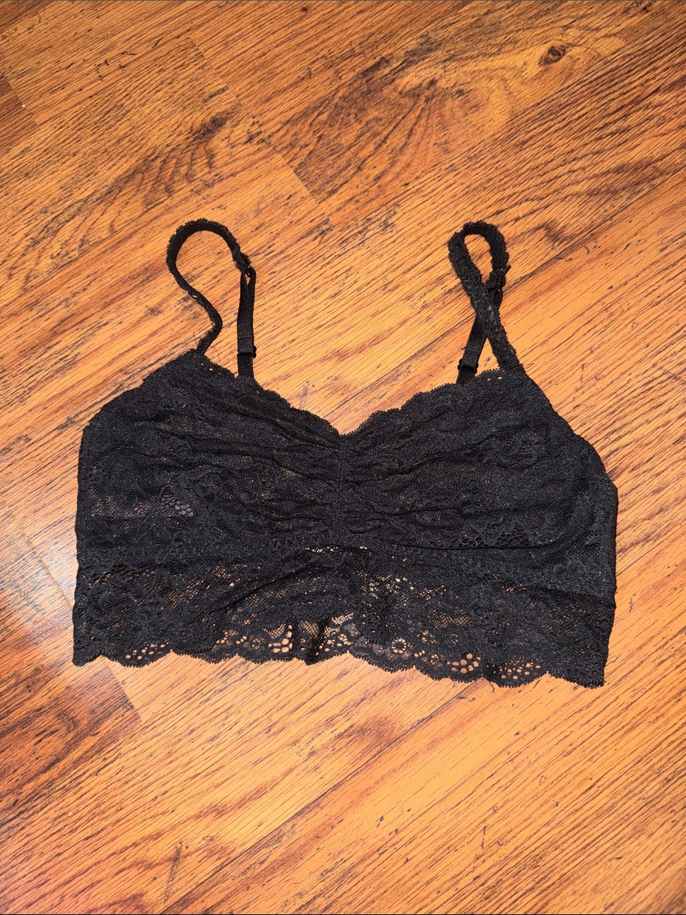PINK Victoria's Secret Black Lace Bralette with Adjustable Straps 29.T